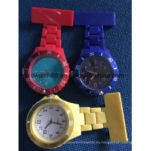 Reloj de bolsillo plástico impermeable del fob de la enfermera para el regalo de las enfermeras